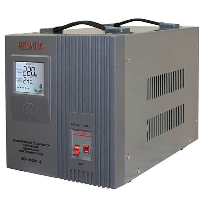 Ресанта АСН-5000/1-Ц - Стабилизатор напряжения Однофазный (220В) купить ...